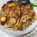 みぃすけおーちゃん's cooksnap of when they made 蓮根さつま芋と豚肉の甘酢炒め.