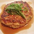 fuminko☆'s cooksnap of when they made ★肉無し★豆腐と大葉の照り焼きハンバーグ.
