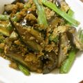 低カロ探検隊's cooksnap of when they made 自家製鶏そぼろで簡単ナスのピリ辛炒め.