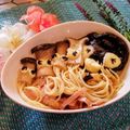 ももちゃんのれしぴ's cooksnap of when they made エリンギ星人✩ペペロンチーノ.