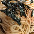 わたるんママ's cooksnap of when they made 明太子パスタ.
