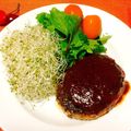 ☆さ☆く☆ら☆'s cooksnap of when they made 酢キャベツ入りのハンバーグ.