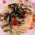 ひおに's cooksnap of when they made アボカドとトマトとツナのパスタ.