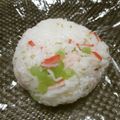 ジョングレ's cooksnap of when they made 野沢菜とカニカマのおにぎり.