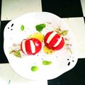 ★サンセット★'s cooksnap of when they made ミニトマトdeしましまカプレーゼ風♡*。.