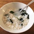 アオ★彡's cooksnap of when they made レンジで３分！ワカメのお粥さん.