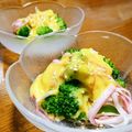 猫のオソマ's cooksnap of when they made ブロッコリーとカニカマの黄身酢かけ.
