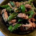 くろ＿ちゃん's cooksnap of when they made 羊肉としし唐のクミン炒め.