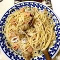 夜中にスイーツママ☆'s cooksnap of when they made シーフードペペロンチーノ.