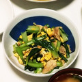 クックDSNX7C☆'s cooksnap of when they made ✿小松菜の豚玉炒め✿.