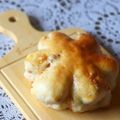 honoka1101's cooksnap of when they made もちもちクルミパン★お花の形成がかわいい.