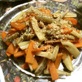 ☆Rokko☆'s cooksnap of when they made あごだしで☆蓮根と人参の簡単きんぴら.
