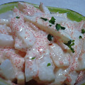 呑ん兵衛かあちゃん's cooksnap of when they made 明太子と長芋の簡単しょうゆマヨ和えサラダ.