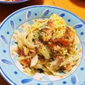 クック6M60VP☆'s cooksnap of when they made 鮭とベーコンしめじのクリームパスタ.