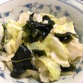 miyabyon's cooksnap of when they made レンジで簡単　キャベツとわかめの酢の物.