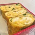 __puririn's cooksnap of when they made 母の味☆ちょっぴり甘いネギ入り卵焼き.