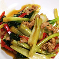 ぺこ結's cooksnap of when they made 豚肉とターツァイのピリ辛オイスター炒め.