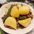 ☆momomama☆'s cooksnap of when they made 挽き肉とじゃがいものインゲン和え.