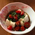 結愛乃ましゅまろ's cooksnap of when they made 簡単おつまみ！トマトと大葉の冷奴♡.