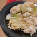 Sac’HiNa's cooksnap of when they made シャキシャキレタスと鮭のサラダ炒飯.