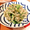 ᕱ⑅ᕱもざみ's cooksnap of when they made 豆苗とえのきのシンプル炒め.