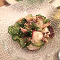 かくいぬ's cooksnap of when they made たこときゅうりとミョウガの酢の物.