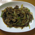 miyorin345's cooksnap of when they made 焼肉のﾀﾚで★ｺﾞﾎﾞｳと牛肉の炒め.