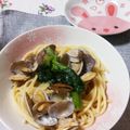 えりりんちゃん♡'s cooksnap of when they made ＊菜花とあさりのペペロンチーノ＊.