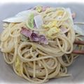 えぞりす しっぽ's cooksnap of when they made 白菜とベーコンの生クリームパスタ.