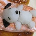 ほのぷ's cooksnap of when they made スヌーピー大根おろしアート.