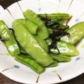 卵せんべい's cooksnap of when they made 胡麻香る！やみつき絹さや.