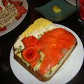 chiehenrik's cooksnap of when they made スモークサーモンの押し寿司.