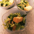 ジューシーフルーツ's cooksnap of when they made 厚揚げと小松菜の麺つゆ炒め.