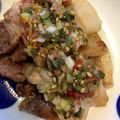 くみちん。's cooksnap of when they made 豚バラの炙り焼き★ねぎ梅の甘酢ダレで♪.