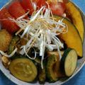 ψ苗ψ's cooksnap of when they made 焼き肉のたれで夏野菜丼.