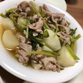 hawaiisuki's cooksnap of when they made 茅乃舎だしでかぶと豚肉の煮物.