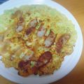 Qねずみ's cooksnap of when they made ウィンナーの洋風お好み焼き.