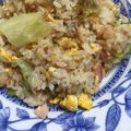 しみずみさと's cooksnap of when they made レタスとハムのチャーハン♪.