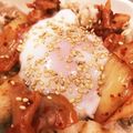 なーなちゃん's cooksnap of when they made 簡単♪☆冷しゃぶキムチ温玉丼☆.