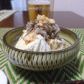 ダイナマイト漆黒's cooksnap of when they made とろろ昆布と揚げ玉の冷奴.
