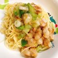 ぱんだ170071's cooksnap of when they made 簡単♪ねぎ塩鶏の和風パスタ☆.