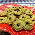 ひこモチ's cooksnap of when they made 抹茶とチョコチップの絞り出しクッキー.