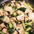 ichuママ's cooksnap of when they made 小松菜、しめじ、豚バラ肉の炒め物.