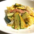 わ五助's cooksnap of when they made かにかまとズッキーニの卵炒め.