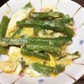 卵せんべい's cooksnap of when they made インゲンの卵とじ.