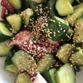 gougo's cooksnap of when they made たこ きゅうりの中華和えきゅうり大量消費.