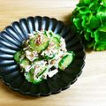 meple☆'s cooksnap of when they made きゅうり&とり胸肉♪梅干と大葉☆.