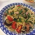 あやまん0305's cooksnap of when they made 水菜となすのピリッとゆず胡椒☆冷製パスタ.