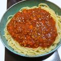碧きりん's cooksnap of when they made 市販のミートソースでアレンジスパゲッティ.