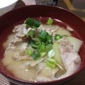 まり餅's cooksnap of when they made シンプルに＊豚肉とじゃが芋で美味しい豚汁.
